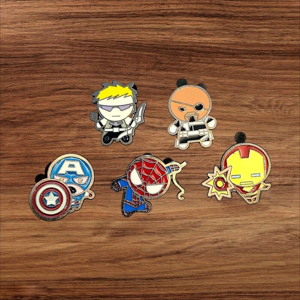 5 Marvel Disney Parks Avengers Trading Pins, Plus 2 Bonus Pins